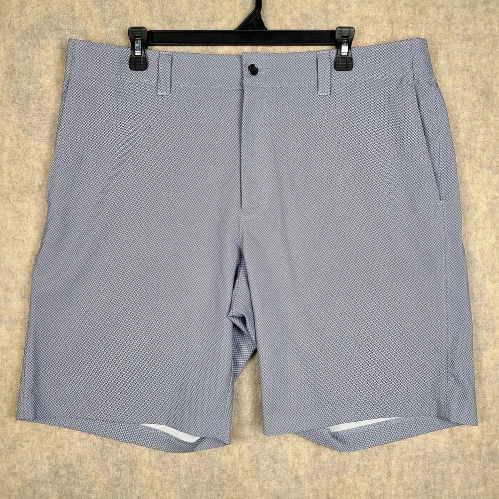 Callaway Shorts Men's 38 Blue/Gray Print Golf Stretch Preppy Casual 9" Inseam
